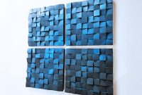 Blaue Holzwand-Deko Diy