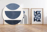 Blaue Wanddeko Vintage Look