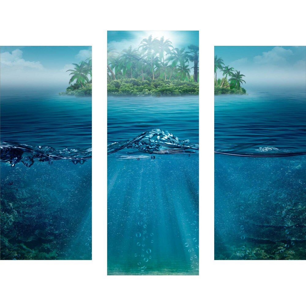 Blaue Wanddeko Aus Glas